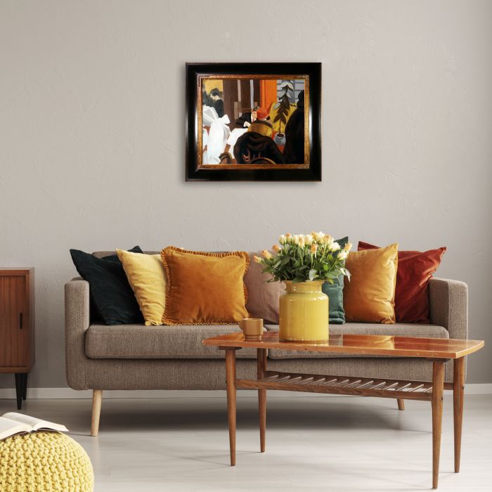 New York Restaurant Pre-Framed - Opulent Frame 20"X24"