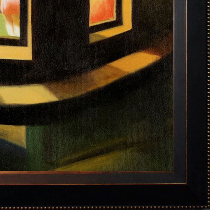 Night Windows Pre-Framed - Veine D'Or Bronze Angled Frame 20"X24"