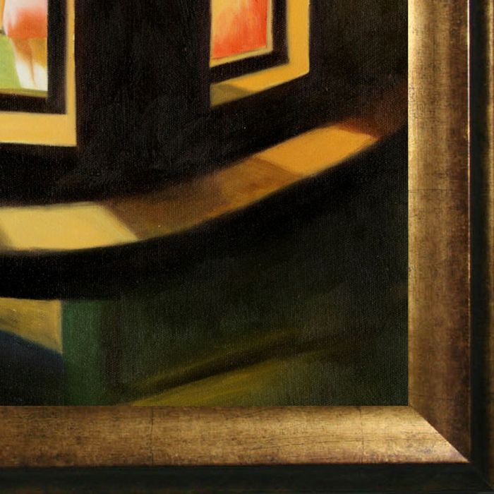 Night Windows Pre-Framed - Athenian Gold Frame 20"X24"