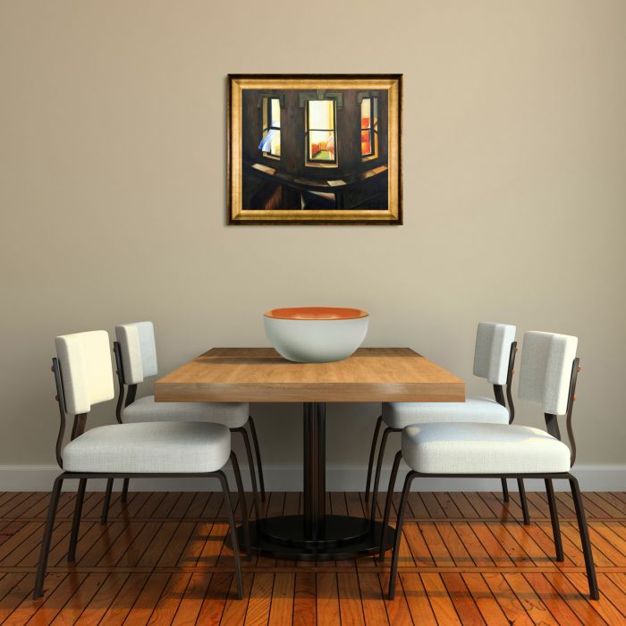 Night Windows Pre-Framed - Athenian Gold Frame 20"X24"