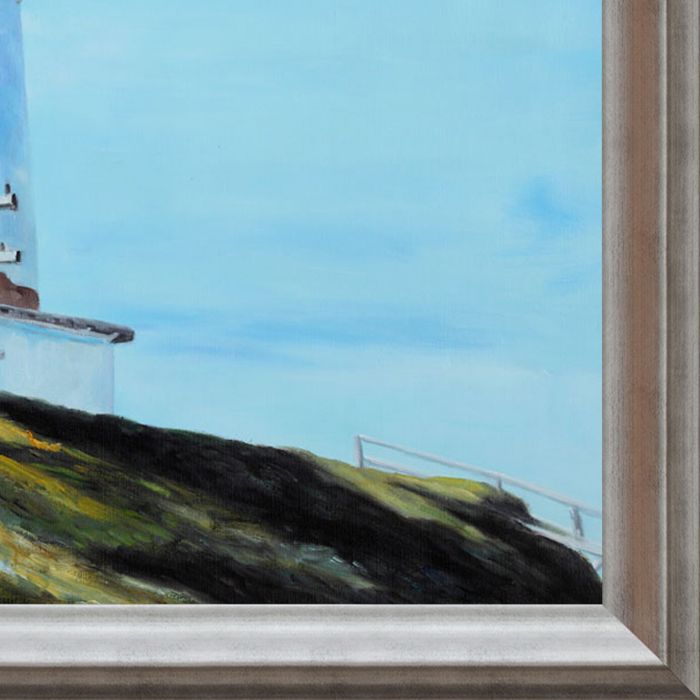 Light at Two Lights Pre-Framed - Athenian Silver Frame 24"X36"