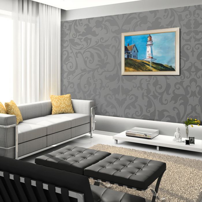 Light at Two Lights Pre-Framed - Constantine Frame 24" X 36"