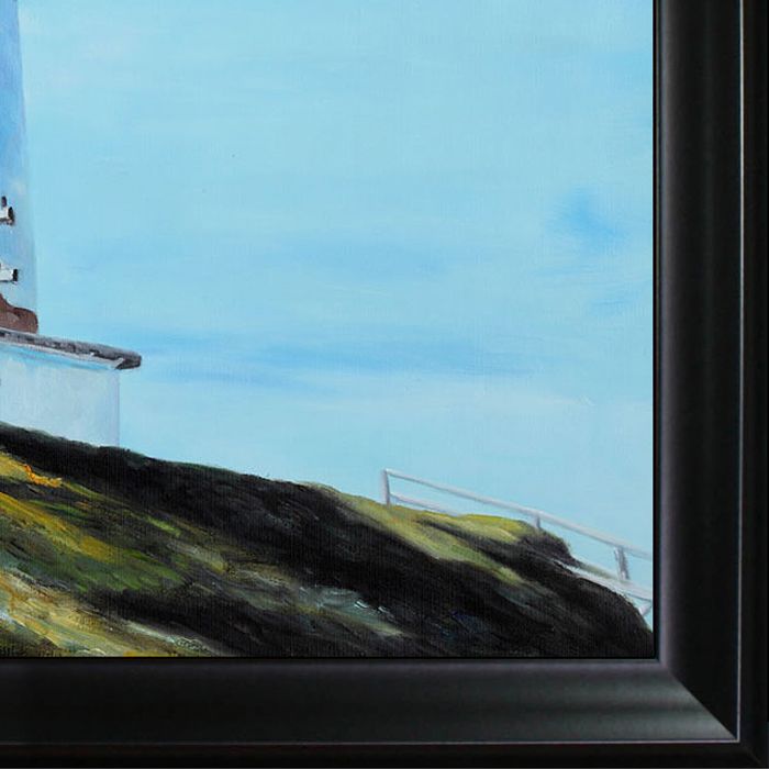 Light at Two Lights Pre-Framed - Black Matte Frame 24"X36"