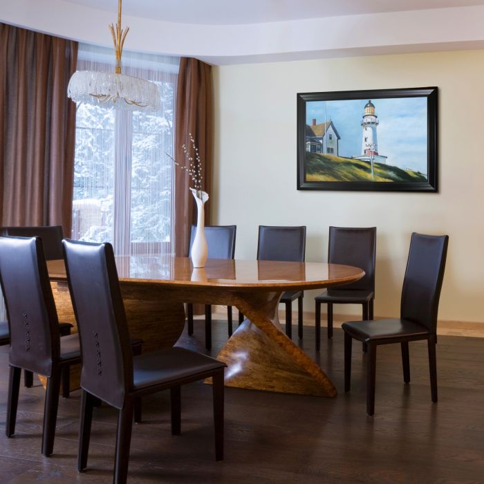 Light at Two Lights Pre-Framed - Black Matte Frame 24"X36"