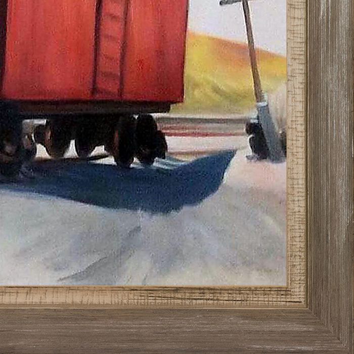 Freight Car at Truro, 1931 Pre-Framed - Miramar Distressed Charcoal Grey Frame 20" X 24"