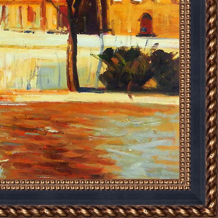Les Pont Royal, 1909 Pre-Framed - Verona Black and Gold Braid 20" X 24"