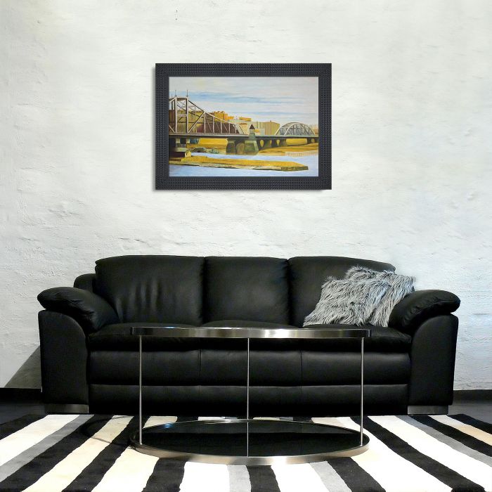 Macomb's Dam Bridge, 1935 Pre-Framed - Java Bean Frame 24" X 36"