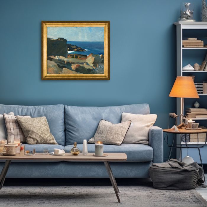 Square Rock, Ogunquit 1914 - Athenian Gold Frame 20"X24"