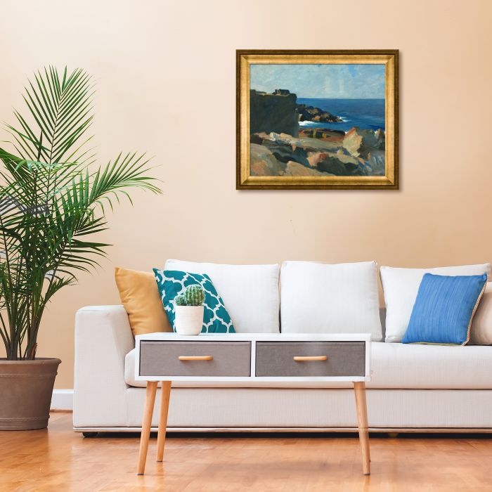 Square Rock, Ogunquit 1914 - Athenian Gold Frame 20"X24"