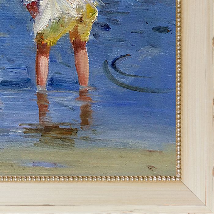 Children Playing at the Seashore Pre-Framed - Constantine Frame 20" X 24"