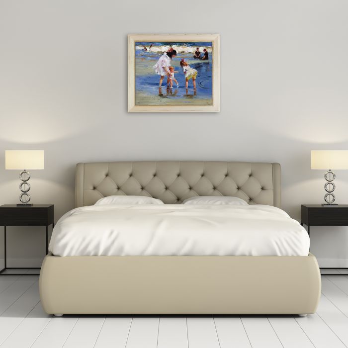 Children Playing at the Seashore Pre-Framed - Constantine Frame 20" X 24"