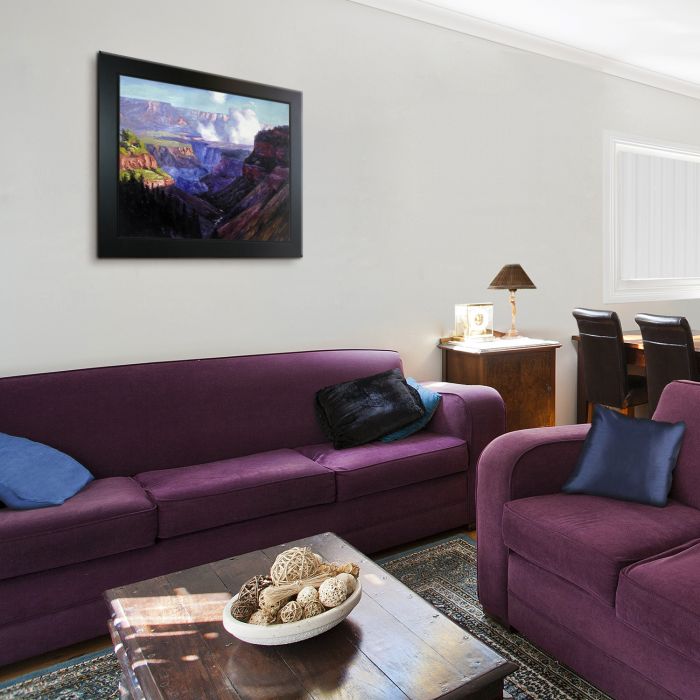 Looking Across the Grand Canyon Pre-Framed - New Age Black Frame 20"X24"