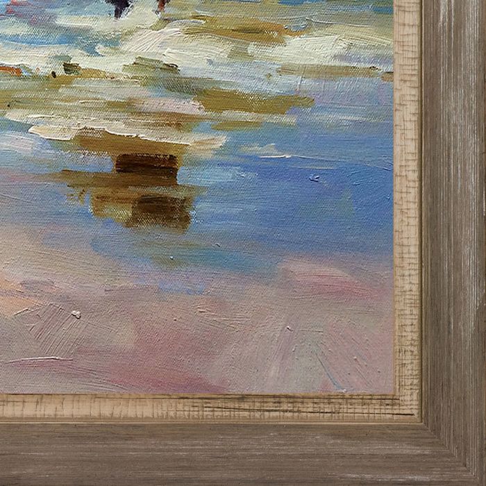 At the Seashore Pre-Framed - Miramar Distressed Charcoal Grey Frame 20" X 24"