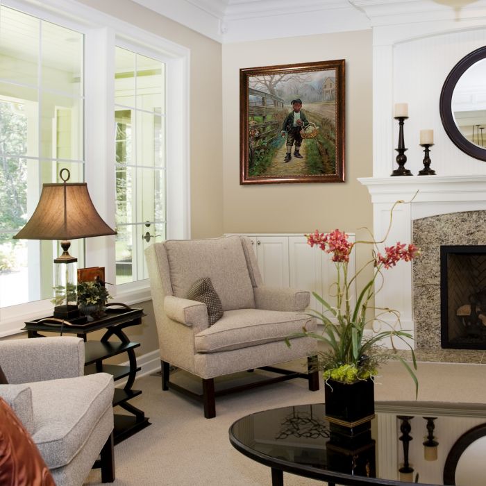 Protecting the Groceries Pre-Framed - Verona Cafe Frame 20"X24"