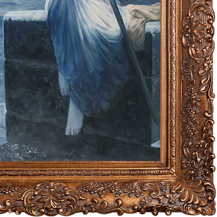 The Valkyrie's Vigil Pre-Framed - Burgeon Gold Frame 24"X36"