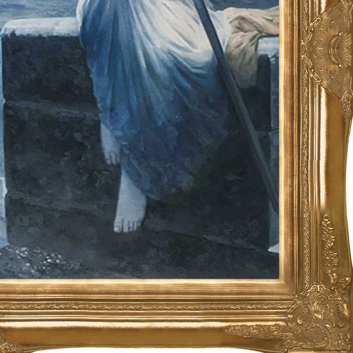 The Valkyrie's Vigil Pre-Framed - Victorian Gold Frame 24"X36"