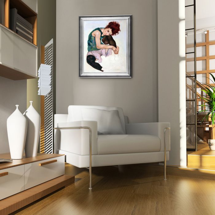The Artist's Wife Pre-Framed - Athenian Silver Frame 20"X24"
