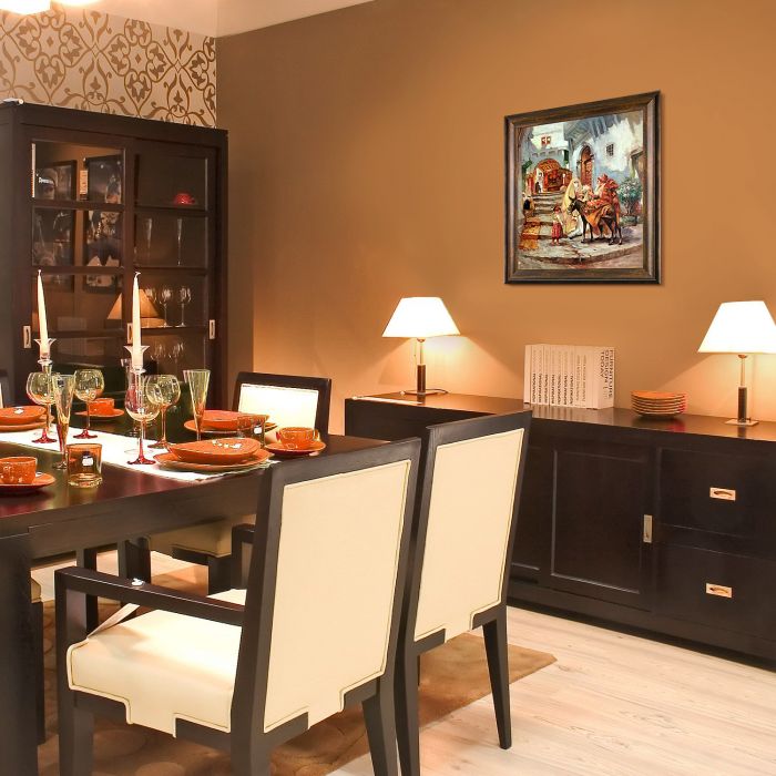 The Orange Seller Pre-Framed - Modena Vintage 20" X 24"