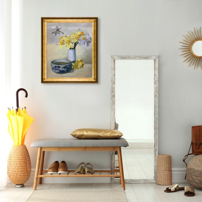 Daffodils and Narcissi Pre-framed - Athenian Gold Frame 20"X24"