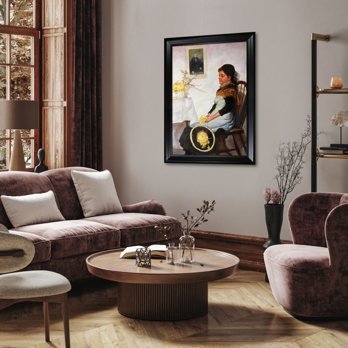 Primrose Day Pre-framed - Black Matte Frame 24"X36"