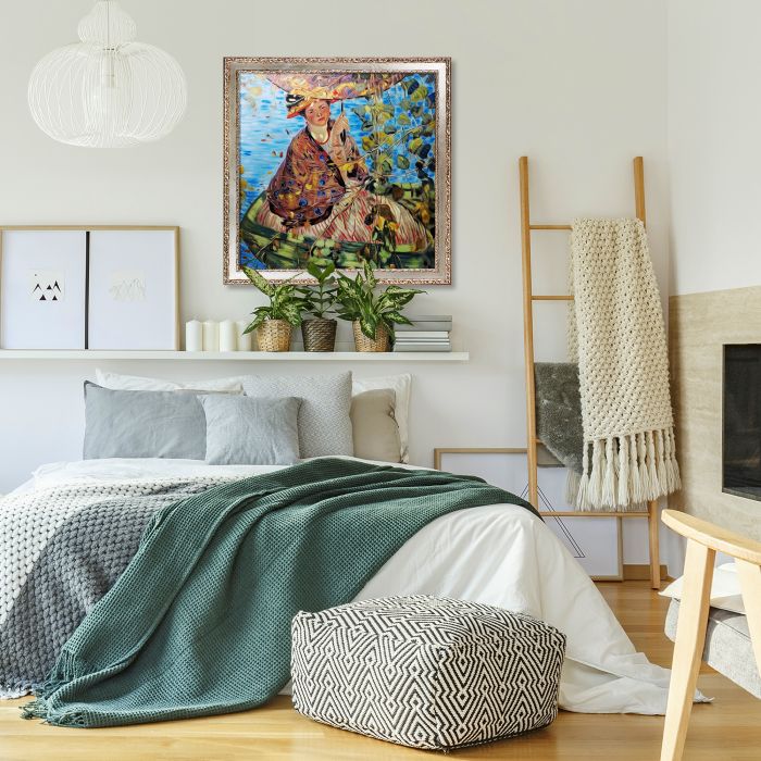 Through the Vines Pre-framed - Versailles Silver Salon Frame 24"X24"