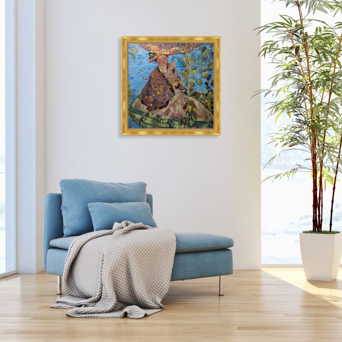 Through the Vines Pre-framed - Milan Gold Frame 24" X 24"