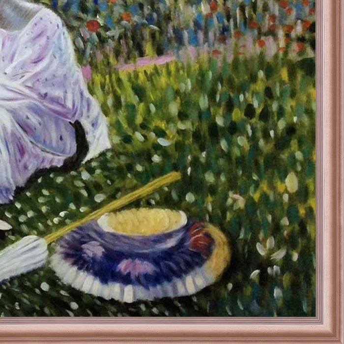 Lady in the Garden in June Pre-framed - Rose Gold Classico Frame 24" X 36"