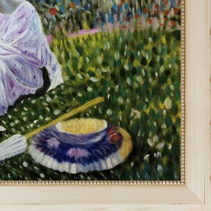 Lady in the Garden in June Pre-Framed - Constantine Frame 24" X 36"