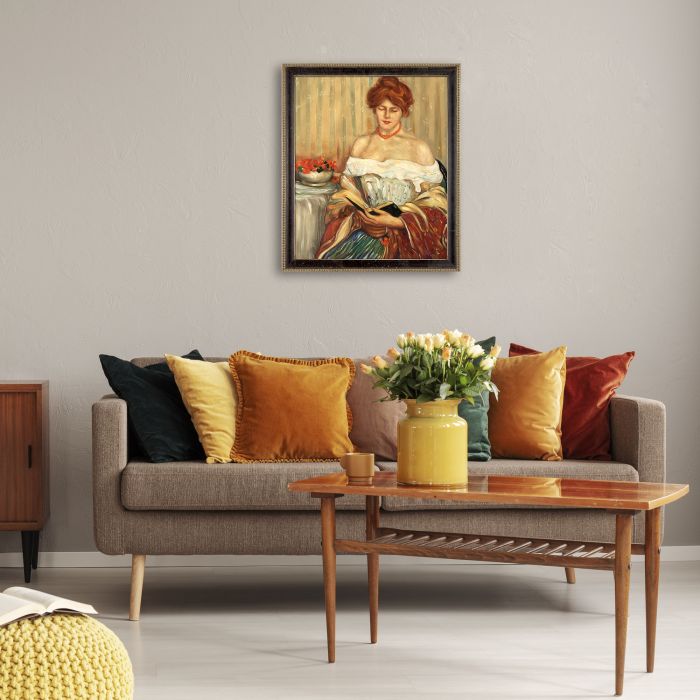 Nasturtiums Pre-framed - Hermitage Cabernet Scooped Frame 20X24