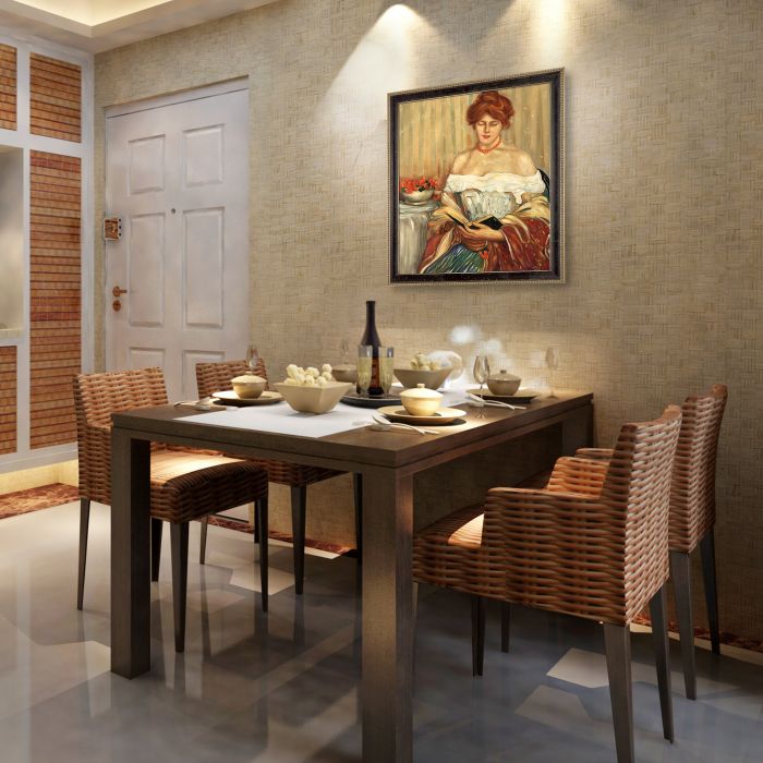 Nasturtiums Pre-framed - Hermitage Cabernet Scooped Frame 20X24