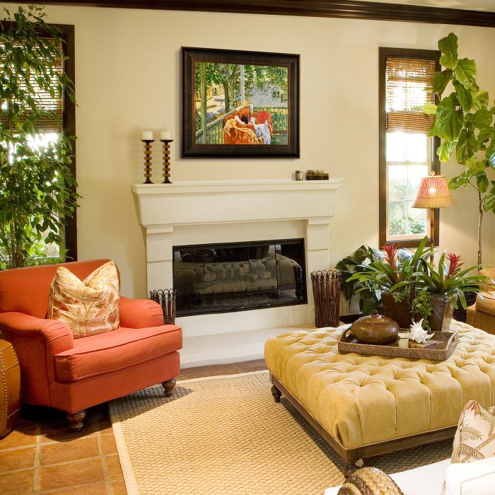 Couch on the Porch, Cos Cob Pre-Framed - Veine D'Or Bronze Scoop Frame 20"X24"