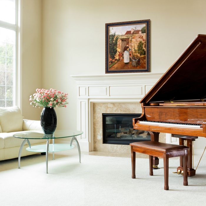 The Garden Door Pre-Framed - Verona Black and Gold Braid 20" X 24"