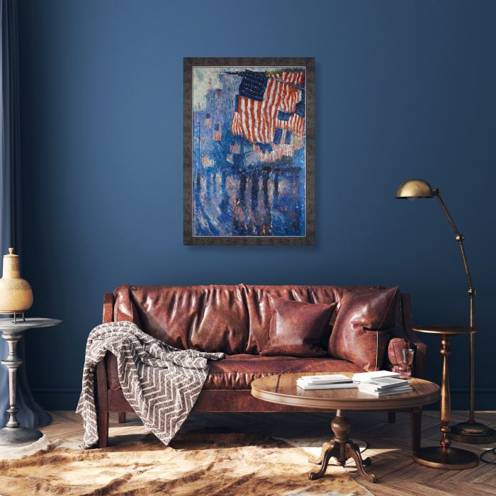 The Avenue in the Rain Pre-Framed - Suede Premier Frame 24"X36"