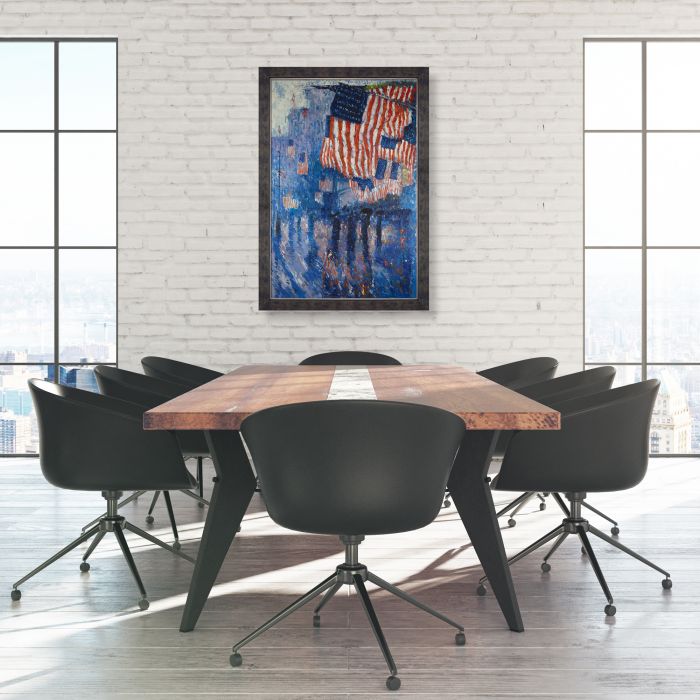 The Avenue in the Rain Pre-Framed - Suede Premier Frame 24"X36"