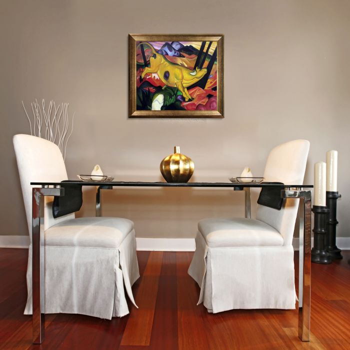 Yellow Cow Pre-Framed - Athenian Gold Frame 20"X24"