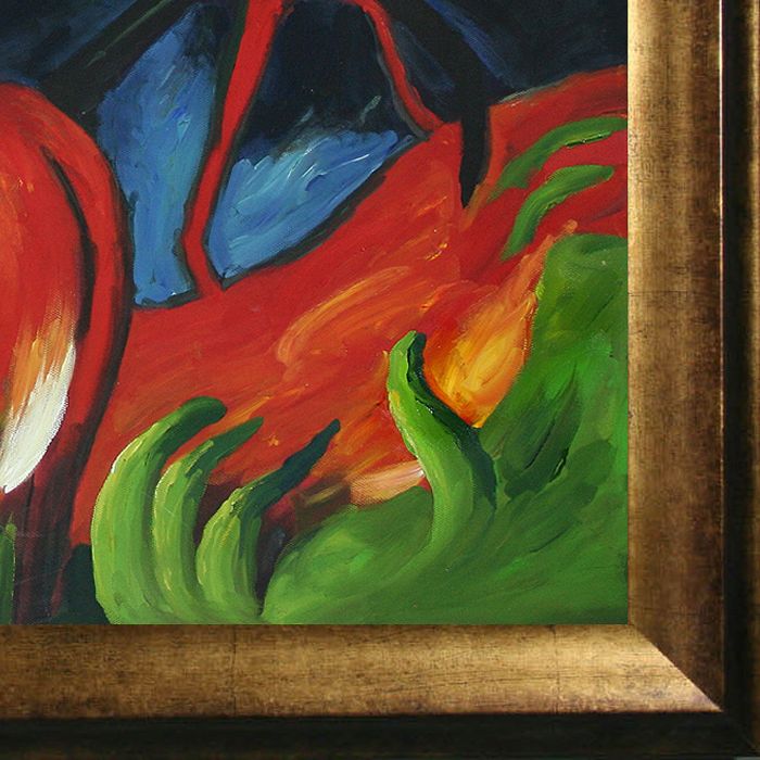 The Red Deer Pre-Framed - Athenian Gold Frame 20"X24"