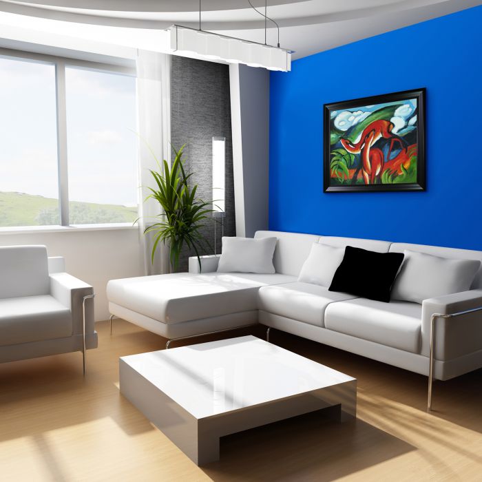 The Red Deer Pre-Framed - Black Matte Frame 20"X24"