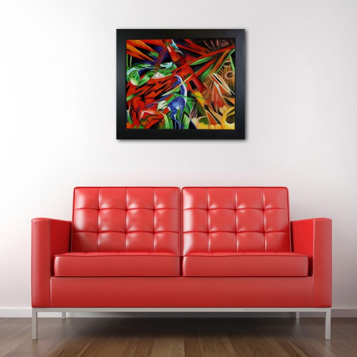 Fate of the Animals Pre-Framed - New Age Black Frame 20"X24"