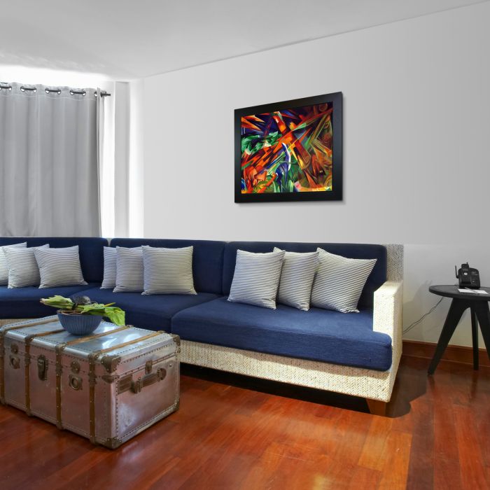 Fate of the Animals Pre-Framed - New Age Black Frame 20"X24"