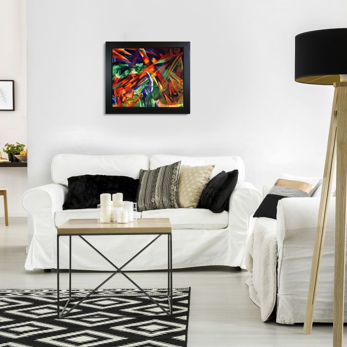 Fate of the Animals Pre-Framed - New Age Black Frame 20"X24"