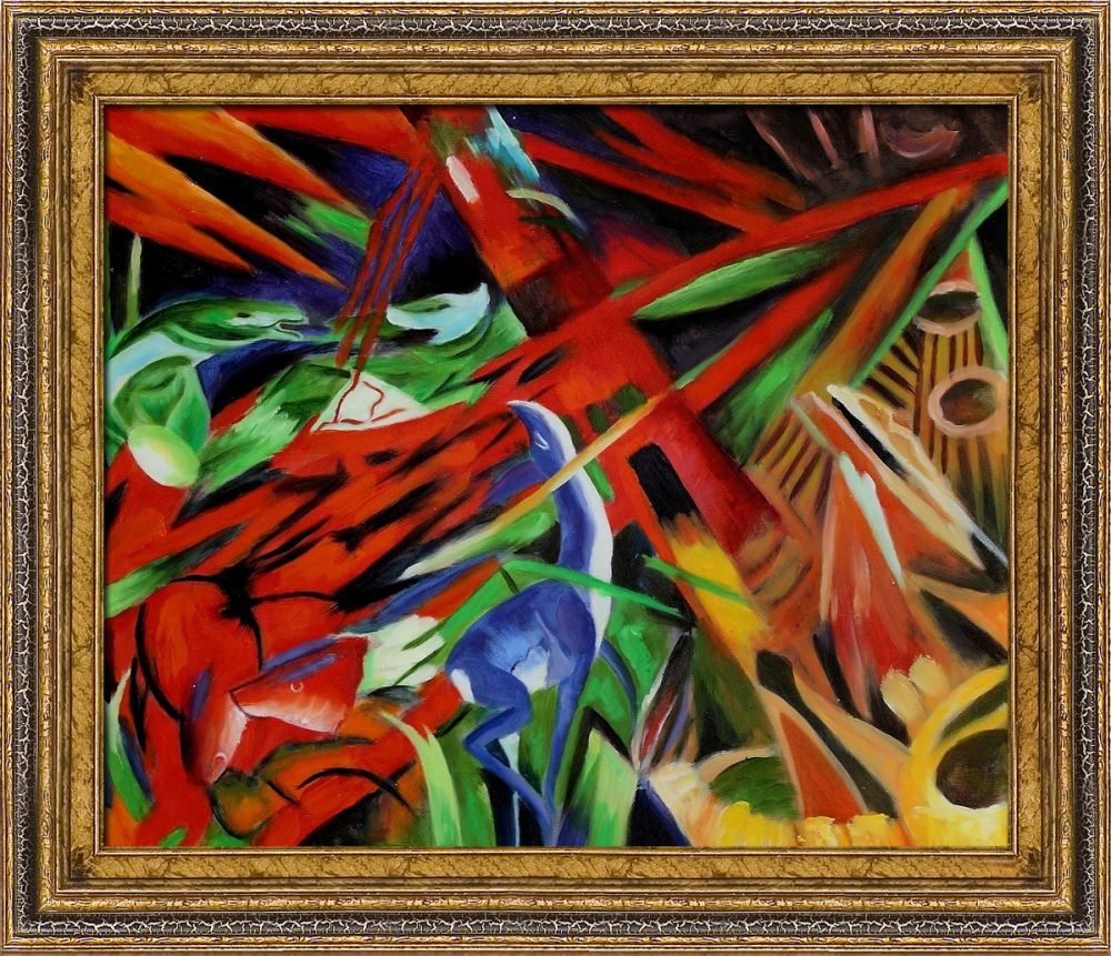 Fate of the Animals Pre-Framed - Black Crackle Frame 20"X24"