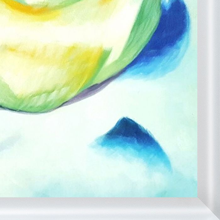 Dog Lying in the Snow Pre-Framed - Moderne Blanc Frame 20" X 24"