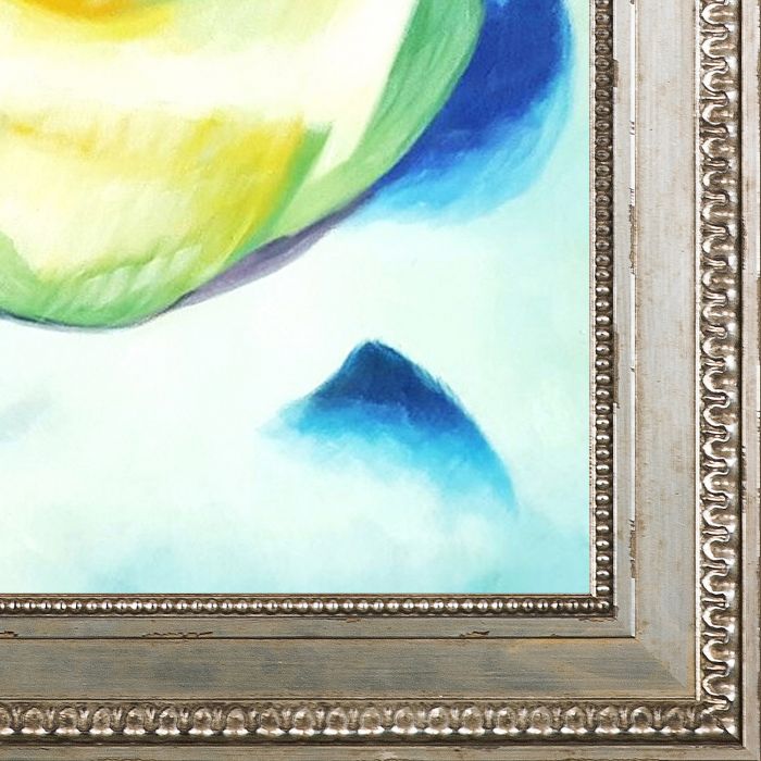 Dog Lying in the Snow Pre-Framed - Versailles Silver King Frame 20" X 24"