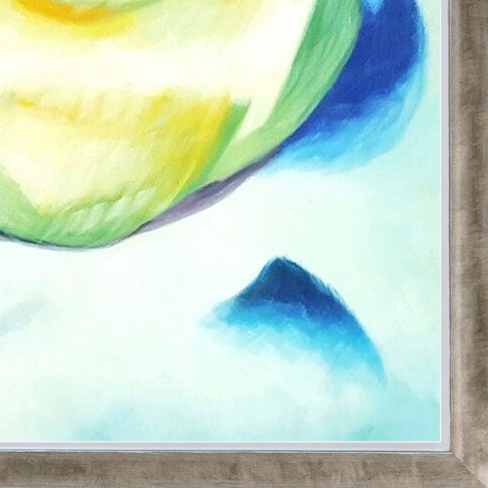 Dog Lying in the Snow Pre-Framed - Champagne Silhouette Frame 20" X 24"