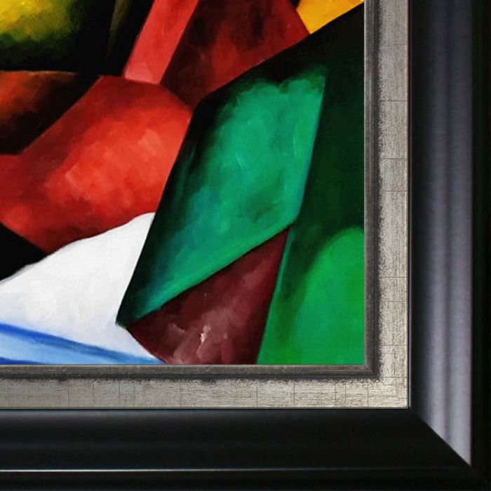 The Tiger Pre-Framed - Black Matte and Burnished Silver Custom Stacked Frame 20" X 24"