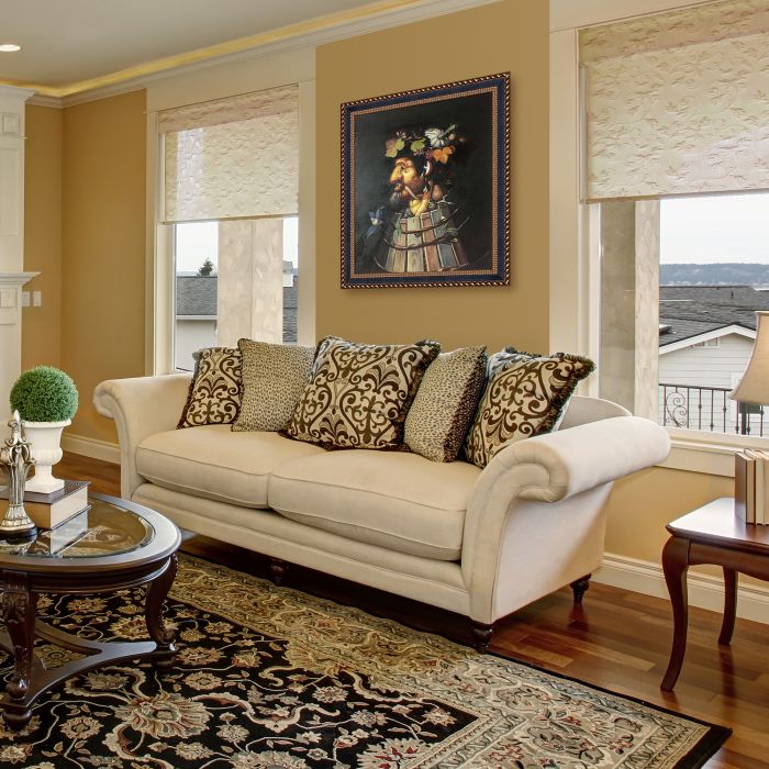 Autumn Pre-Framed - Verona Black and Gold Braid 20" X 24"