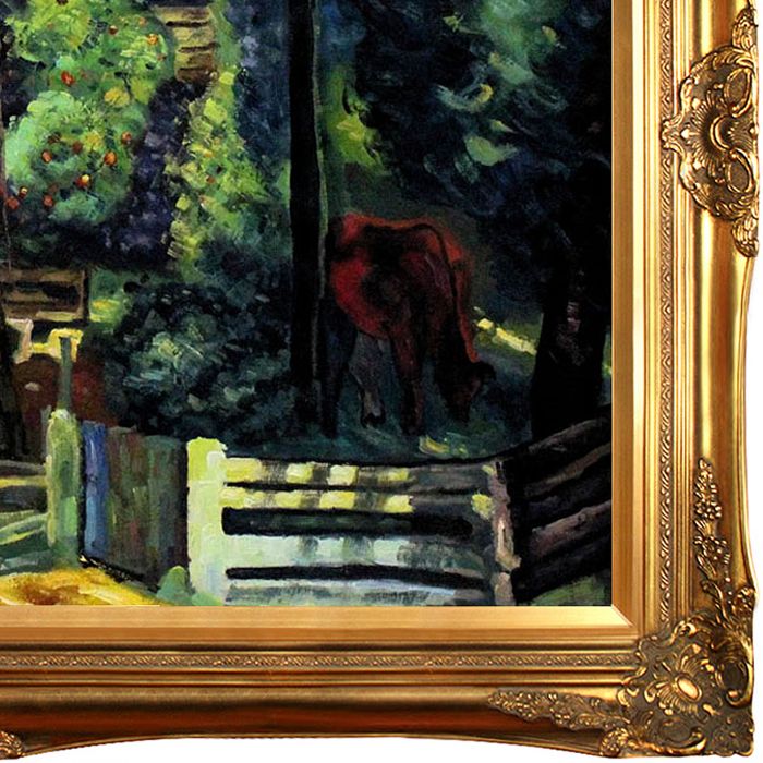 Old Farmyard, Toodleums Pre-Framed - Victorian Gold Frame 24"X36"