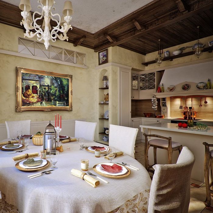 Old Farmyard, Toodleums Pre-Framed - Victorian Gold Frame 24"X36"