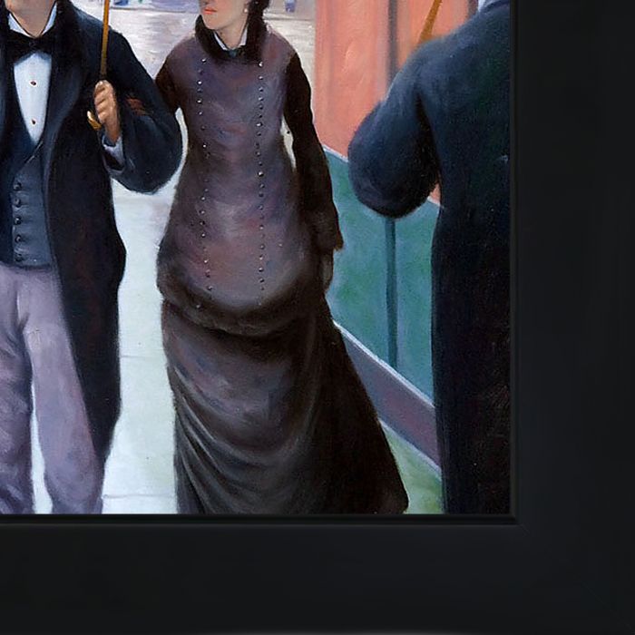 A Paris Street, Rainy Day Pre-Framed - New Age Black Frame 20"X24"