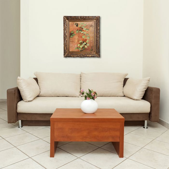 Nasturces Pre-Framed - Burgeon Gold Frame 20"X24"